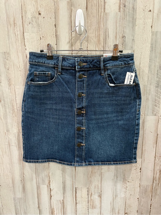 Old Navy Dresses & Skirts - NWT Old Navy High Rise Button Front Denim Mini Skirt Secret Slim Pockets Blue 2